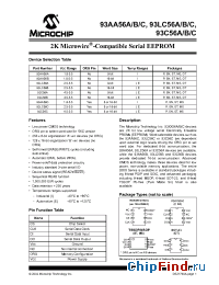 Datasheet 93LC56C manufacturer Microchip
