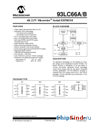 Datasheet 93LC66A-SN manufacturer Microchip