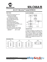 Datasheet 93LC66B-SN manufacturer Microchip