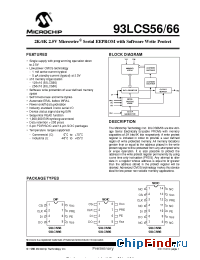 Datasheet 93LCS56-ISN manufacturer Microchip