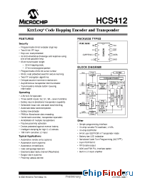 Datasheet HCS412SN manufacturer Microchip