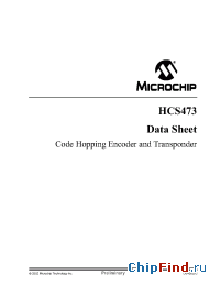Datasheet HCS473IPROM manufacturer Microchip