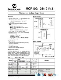 Datasheet MCP103T-450E/TT manufacturer Microchip