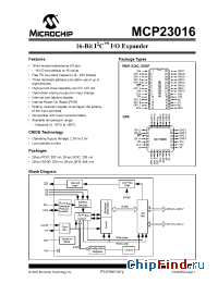 Datasheet MCP23016-I/P производства Microchip