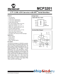 Datasheet MCP3201I производства Microchip
