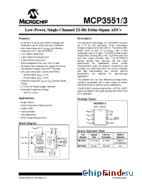 Datasheet MCP3553 manufacturer Microchip