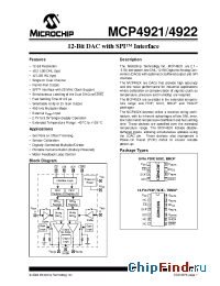 Datasheet MCP4921 manufacturer Microchip