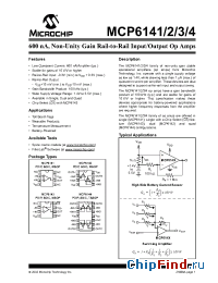 Datasheet MCP6144-I/P manufacturer Microchip