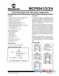 Datasheet MCP6541T-I/LT manufacturer Microchip