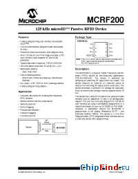 Datasheet MCRF200I3M14D manufacturer Microchip