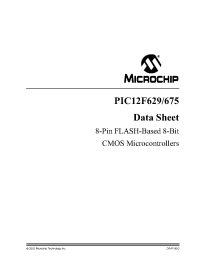 Datasheet PIC12F629IP manufacturer Microchip