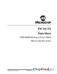 Datasheet PIC16C54A-20E производства Microchip