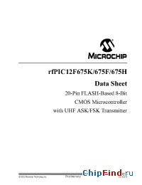 Datasheet RFPIC12F675K manufacturer Microchip