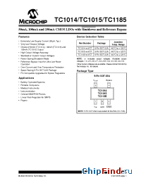 Datasheet TC1014-2.85VCT manufacturer Microchip
