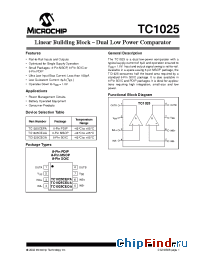 Datasheet TC1025CEUA manufacturer Microchip