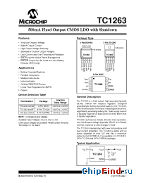 Datasheet TC1263-25VETTR manufacturer Microchip