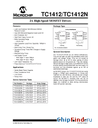 Datasheet TC1412NCPA manufacturer Microchip