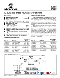 Datasheet TC4423CPA manufacturer Microchip