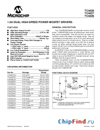 Datasheet TC4427EPA manufacturer Microchip