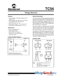 Datasheet TC54VC1601ECBTR manufacturer Microchip