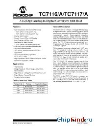 Datasheet TC7116ACPL manufacturer Microchip