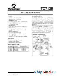 Datasheet TC7135 manufacturer Microchip