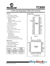 Datasheet TC850CLW manufacturer Microchip