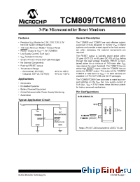 Datasheet TCM809TVNB manufacturer Microchip