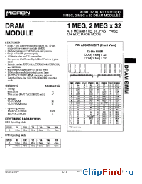Datasheet MT16D232-10 manufacturer Micron