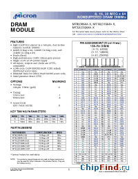 Datasheet MT16LD1664A-5X manufacturer Micron
