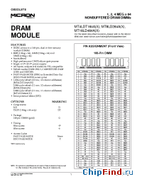 Datasheet MT16LD464-6S manufacturer Micron