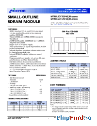 Datasheet MT16LSDF3264LHG-133_ manufacturer Micron
