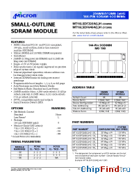 Datasheet MT16LSDF6464LHG-133_ производства Micron