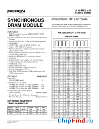 Datasheet MT16LSDT1664A manufacturer Micron