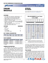 Datasheet MT18D836-5X manufacturer Micron