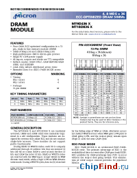 Datasheet MT18D836X manufacturer Micron