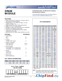 Datasheet MT18LD1672-6X manufacturer Micron
