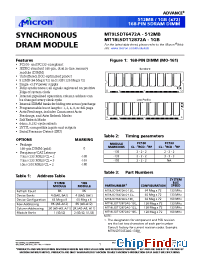 Datasheet MT18LSDT12872A производства Micron