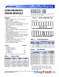Datasheet MT18LSDT1672G manufacturer Micron