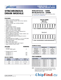 Datasheet MT18LSDT3272-10C manufacturer Micron