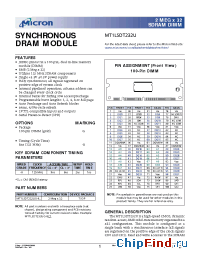 Datasheet MT1LSDT232UG-8C1 производства Micron