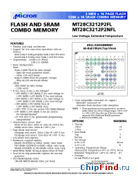 Datasheet MT28C3212P2NFL manufacturer Micron