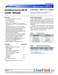 Datasheet MT46V64M8 manufacturer Micron