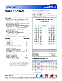 Datasheet MT48H16M16LFFG-8 manufacturer Micron