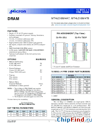 Datasheet MT4LC16M4T8TG-5 manufacturer Micron