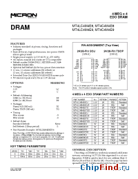 Datasheet MT4LC4M4E9 manufacturer Micron