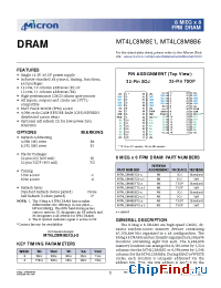 Datasheet MT4LC8M8B6TG-5 manufacturer Micron