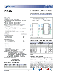 Datasheet MT4LC8M8E1-5 manufacturer Micron