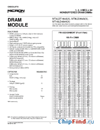 Datasheet MT4LDT164-60BN manufacturer Micron
