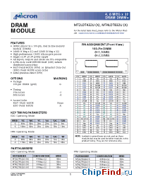 Datasheet MT4LDT832UX manufacturer Micron